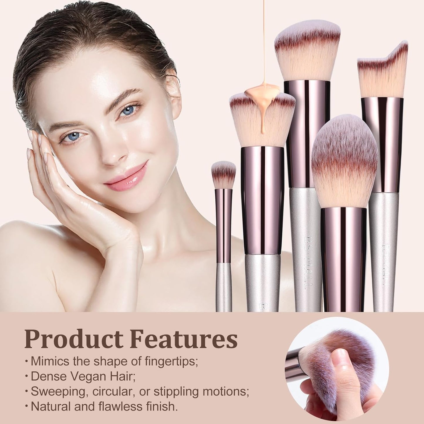 18Pcs Makeup Brush Set | Premium Soft Synthetic Brushes + Black Case