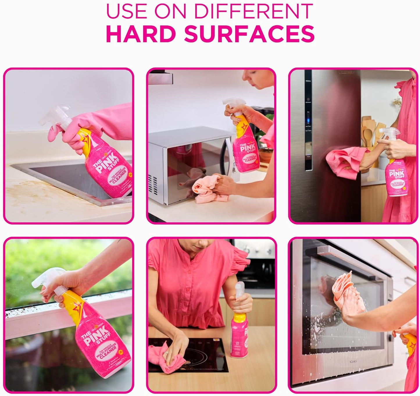 The Pink Stuff Miracle Cleaning Bundle | All-Purpose Paste, Cream & Spray