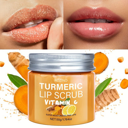 Turmeric Lip Scrub - Gentle Exfoliating Lip Treatment with Vitamin C & Honey