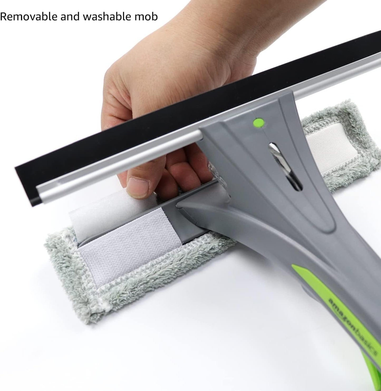 Extendable Window Squeegee with Spray, Aluminum Extension Pole, 1.25 M to 1.75 M