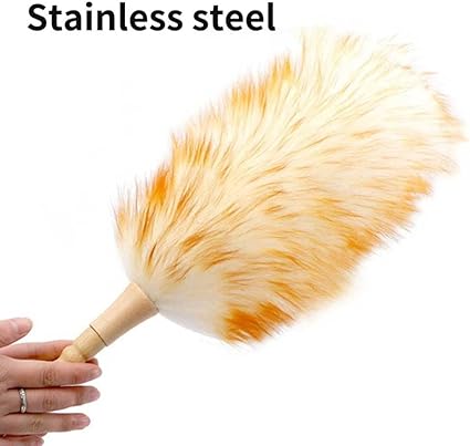 Feather Duster for Cleaning Homes | Soft Wool Duster | Dust Cleaning Brush for Cars, Sofas, Chairs, Wall Paintings, Computers , Surfaces