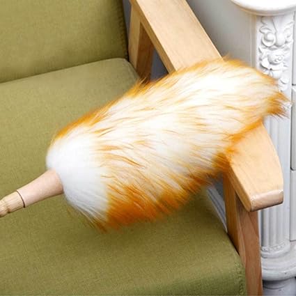 Feather Duster for Cleaning Homes | Soft Wool Duster | Dust Cleaning Brush for Cars, Sofas, Chairs, Wall Paintings, Computers , Surfaces