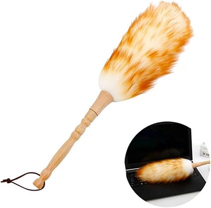 Feather Duster for Cleaning Homes | Soft Wool Duster | Dust Cleaning Brush for Cars, Sofas, Chairs, Wall Paintings, Computers , Surfaces