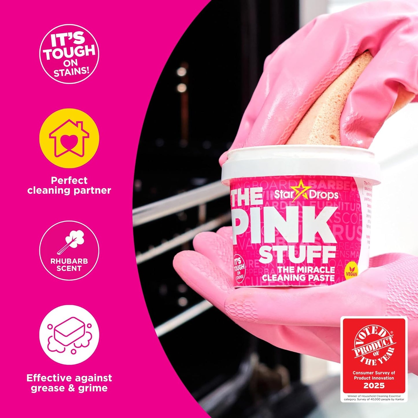 The Pink Stuff Miracle Cleaning Bundle | All-Purpose Paste, Cream & Spray