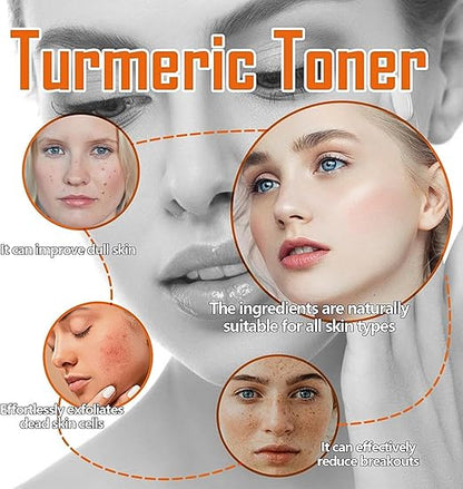 Turmeric Face Toner | Hydrating Pore Minimizer & Exfoliating Toner | Turmeric Oil Toner Serum for Clear, Radiant Skin