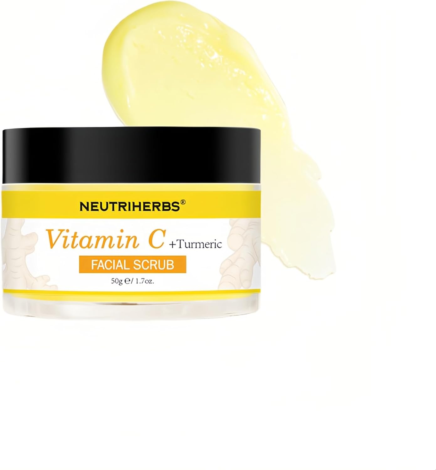 NEUTRIHERBS Turmeric Face Scrub | Exfoliating Scrub Cream with Vitamin C - 1.76oz