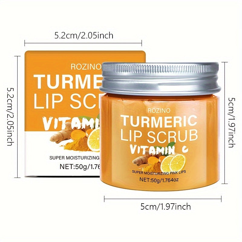 Turmeric Lip Scrub - Gentle Exfoliating Lip Treatment with Vitamin C & Honey