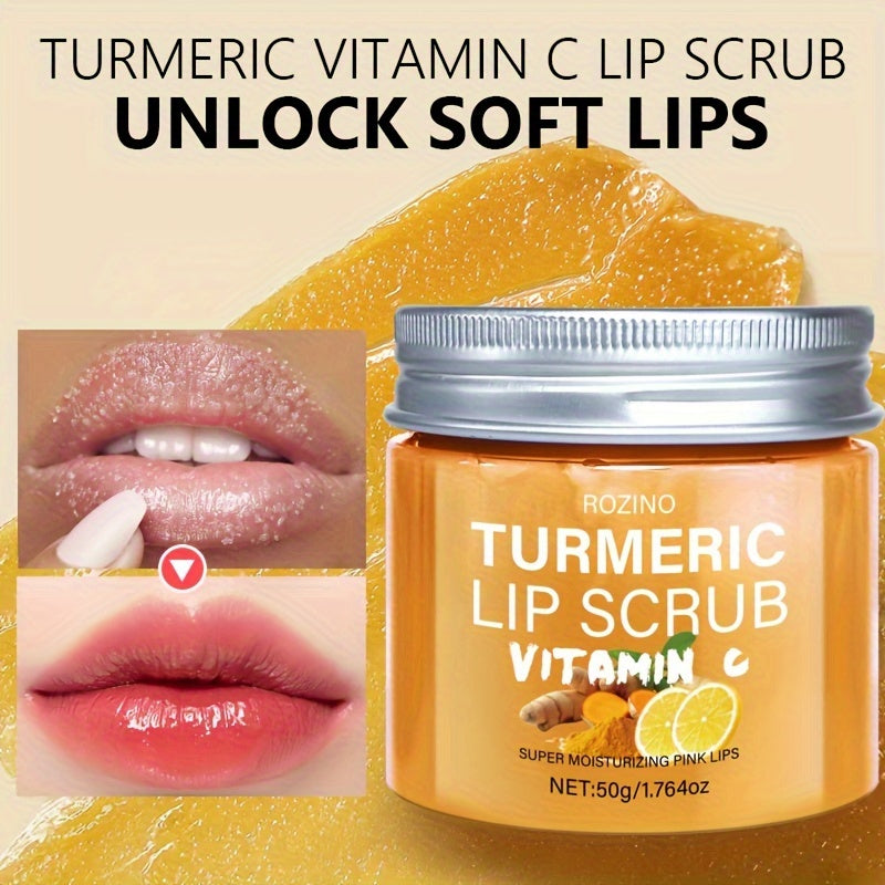 Turmeric Lip Scrub - Gentle Exfoliating Lip Treatment with Vitamin C & Honey